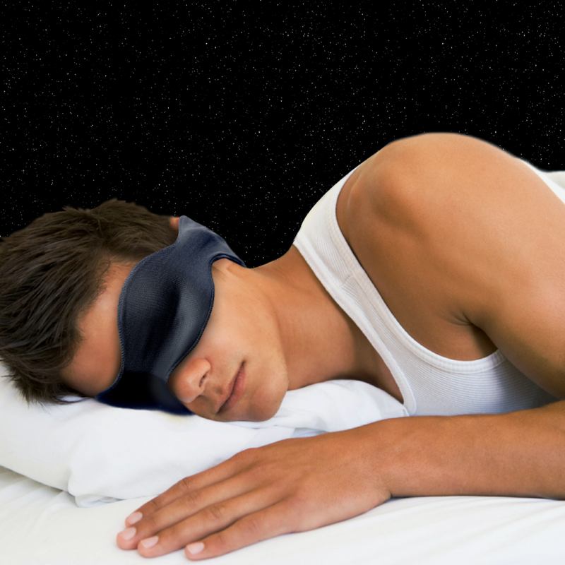 3-in-1 Sleep Mask, Dark Blue.